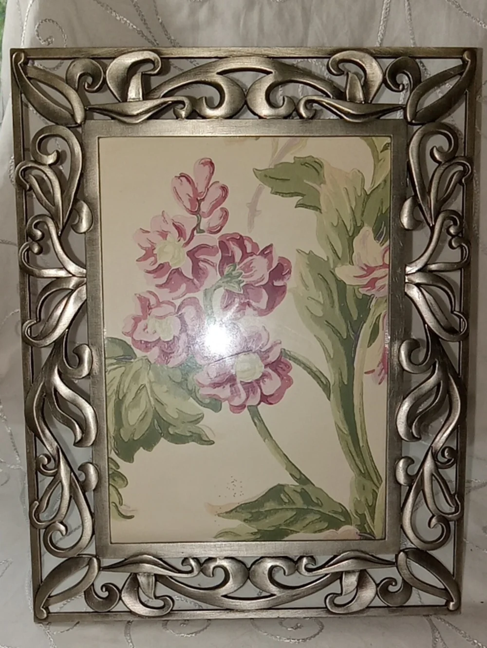 2 Pretty Six Trees Ornate Metal Picture Frames